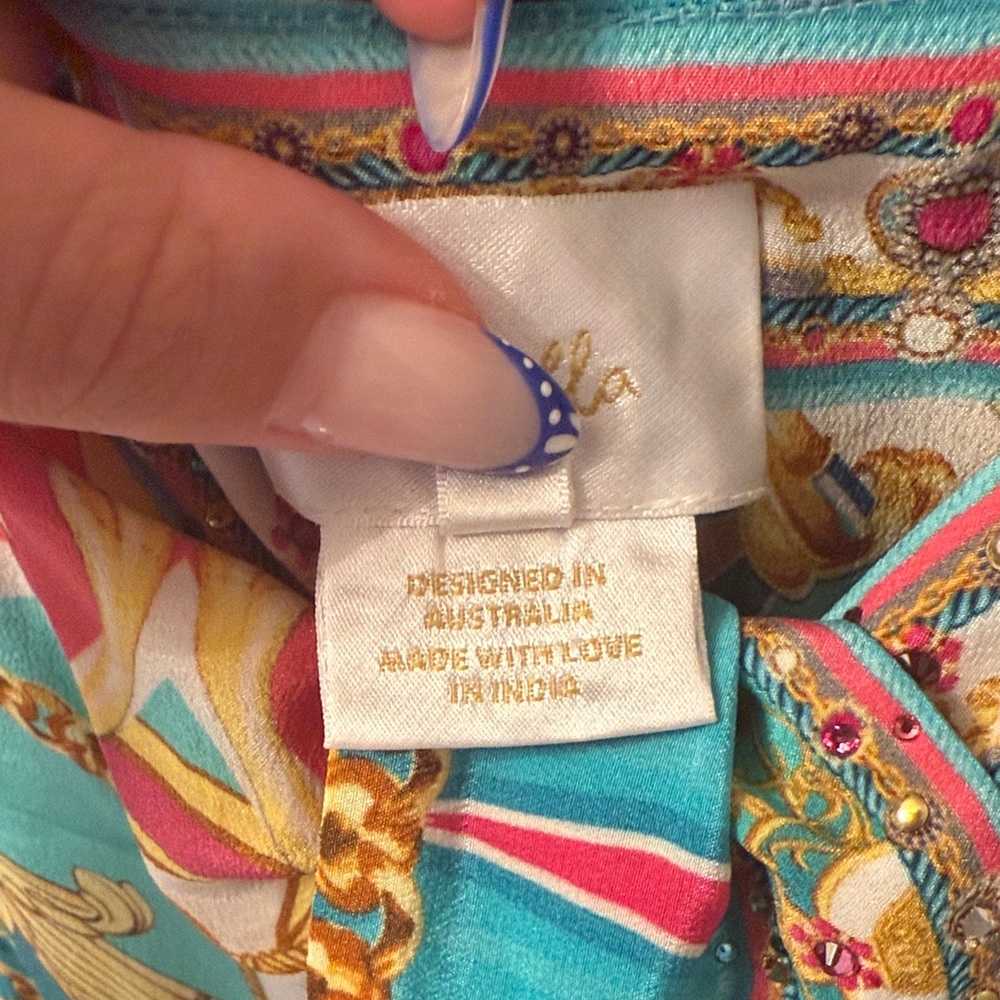 Camilla Sail Away with Me Print Silk Maxi Dress M like NEW - Picture 11 of 17